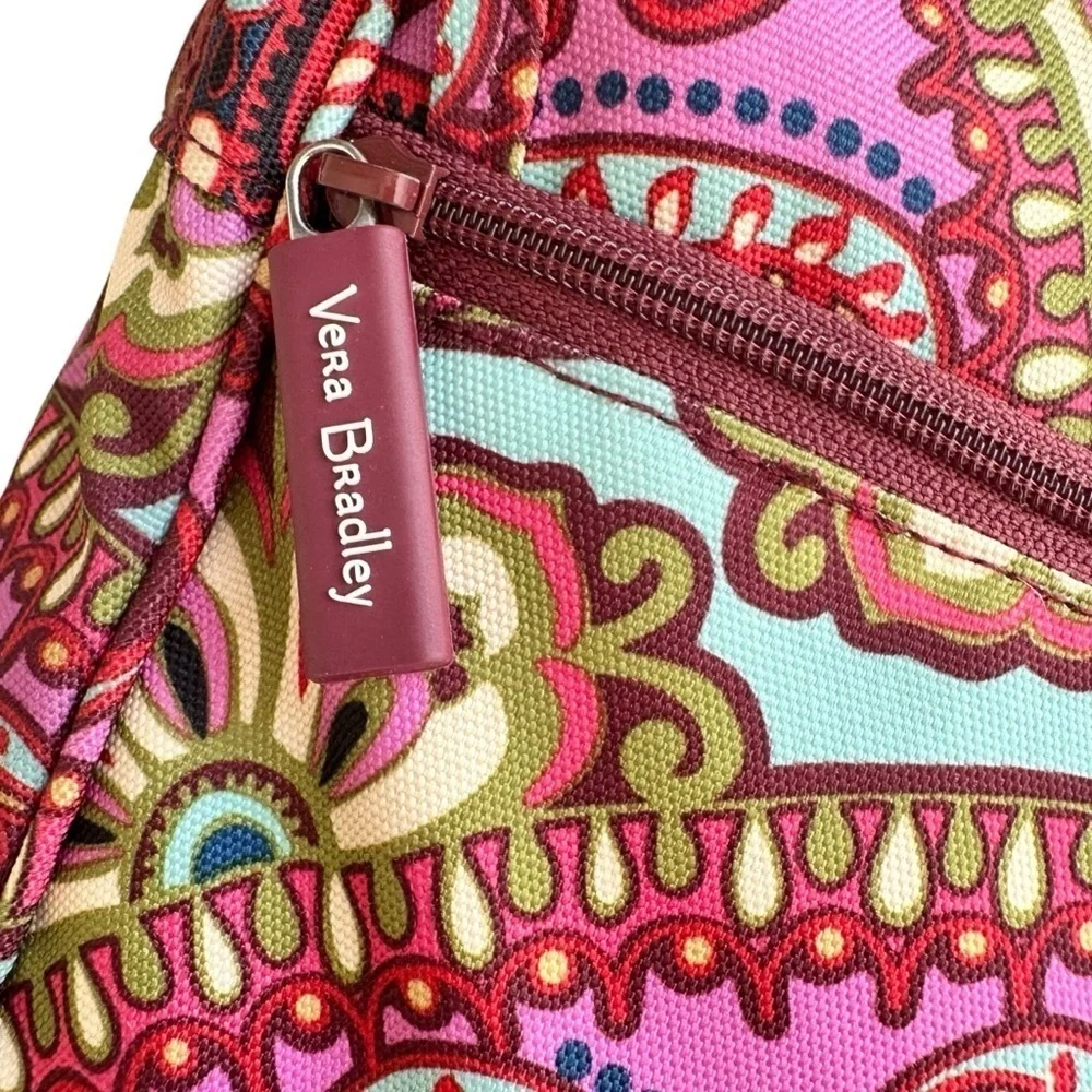 Vera Bradley Lighten Up Essential messenger bag medallion purple pink red laptop